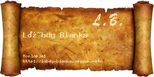 Lábdy Bianka névjegykártya